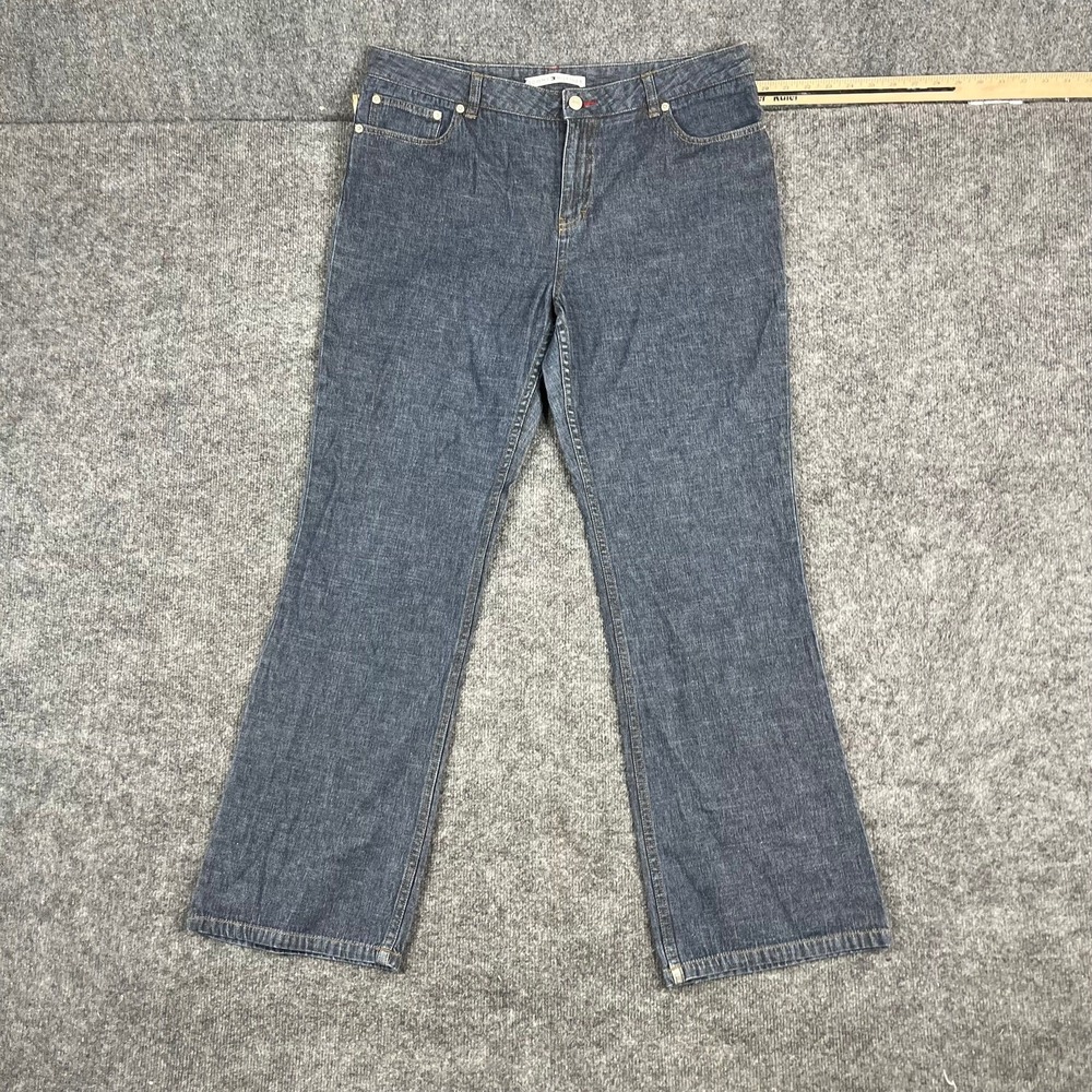 Tommy Hilfiger Jeans Womens Size‎ 14 Blue Flare Bootcut Denim Mid Rise Casual